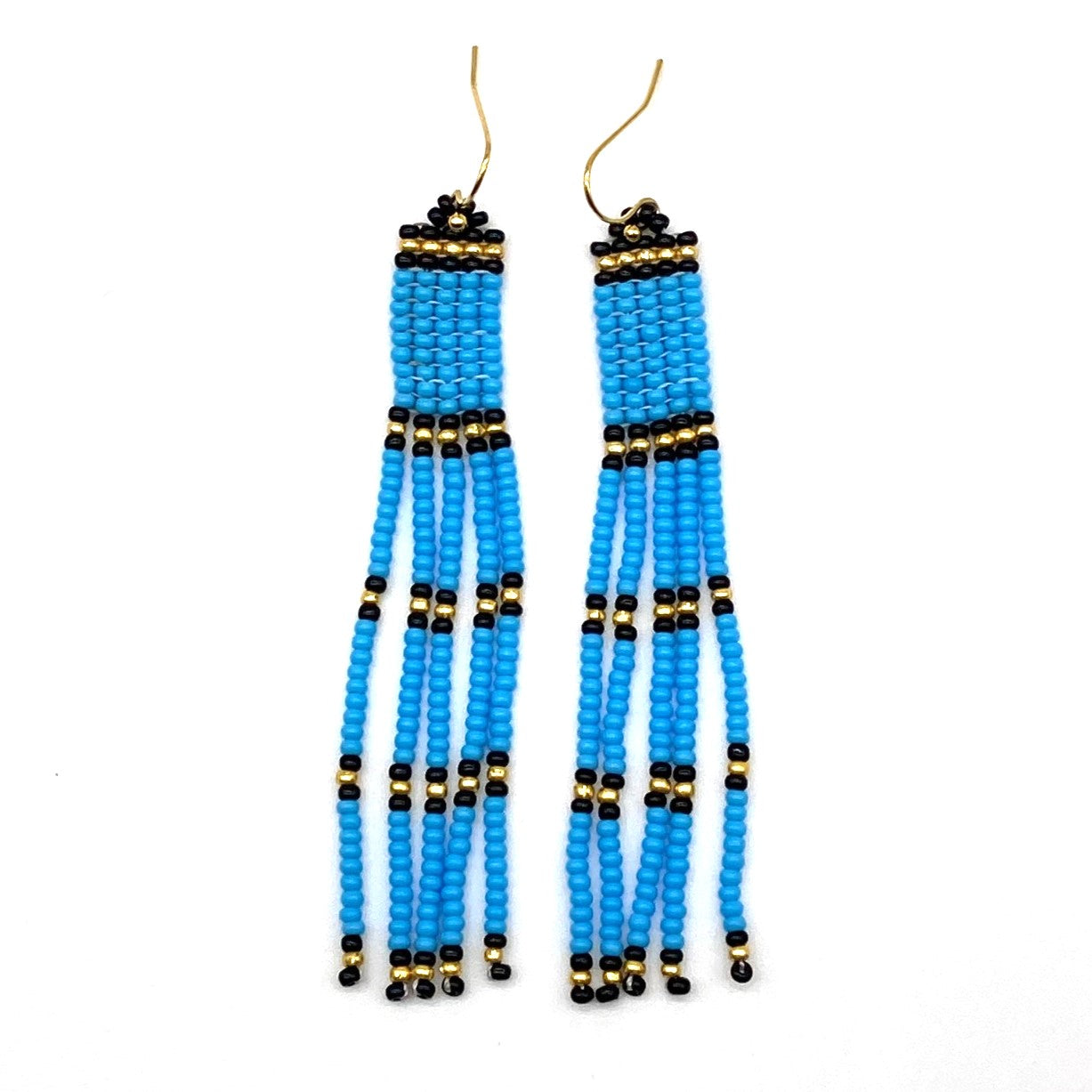 Parallel Line Earrings - Parakeet