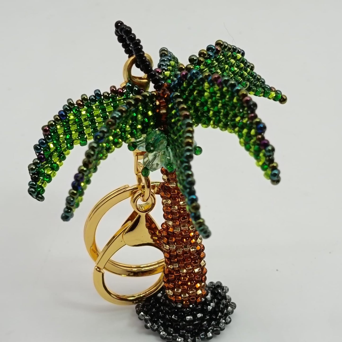 Bag charm - Beaded Palm Tree