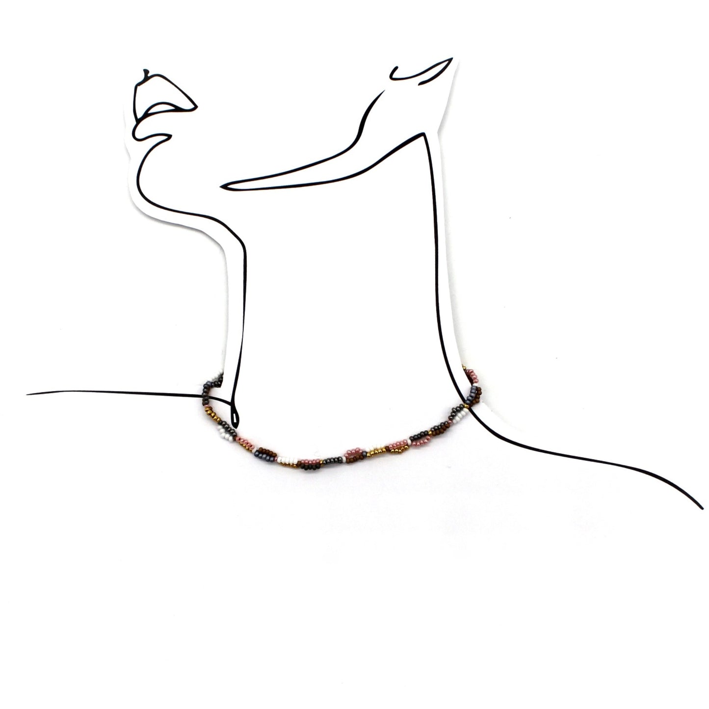 Twist Necklace - FLAMINGO