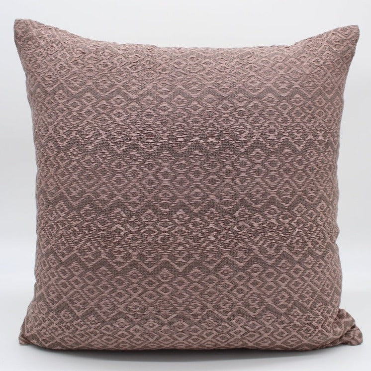 Pillow cover, Brown background w/3 scales of Lt Brown brocade 16" x 16"