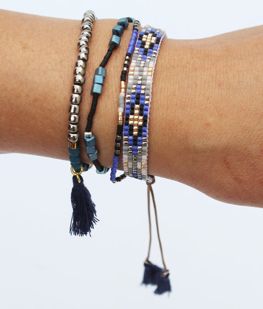 Boho Bracelet – Set of 4 BLUE