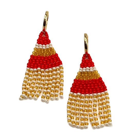 Triangle Earrings - Cardinal