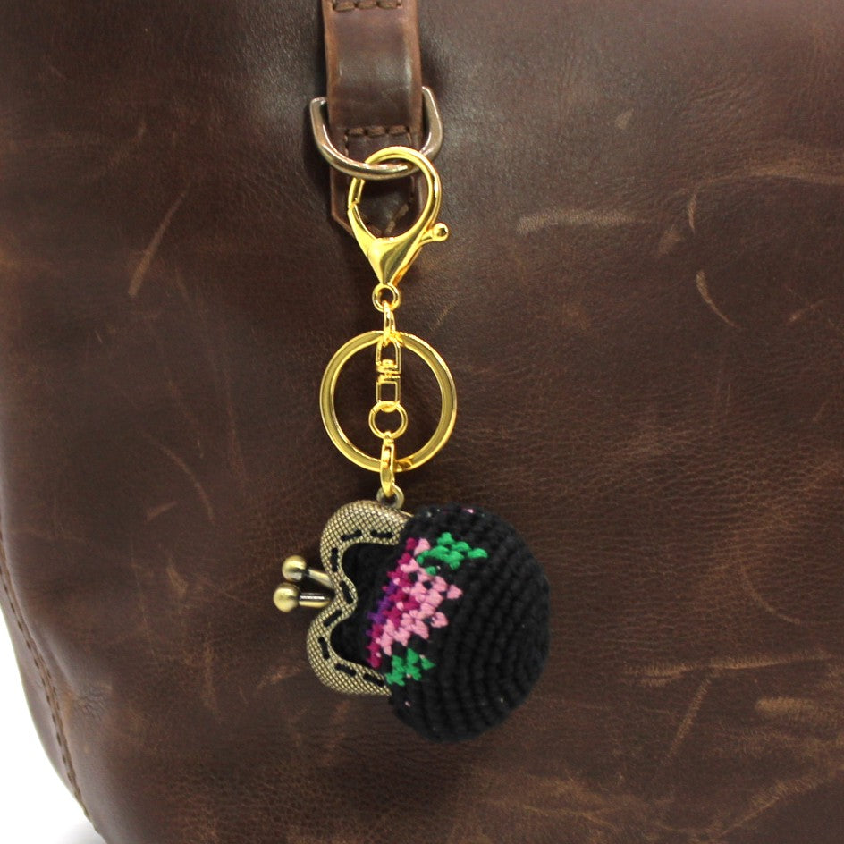 Bag charm - COTTON CROCHET HANDBAG