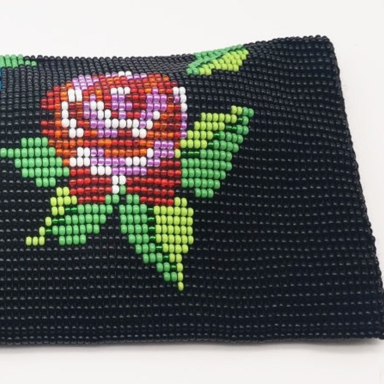 Glass Bead Eyeglass Case - FLOWERS
