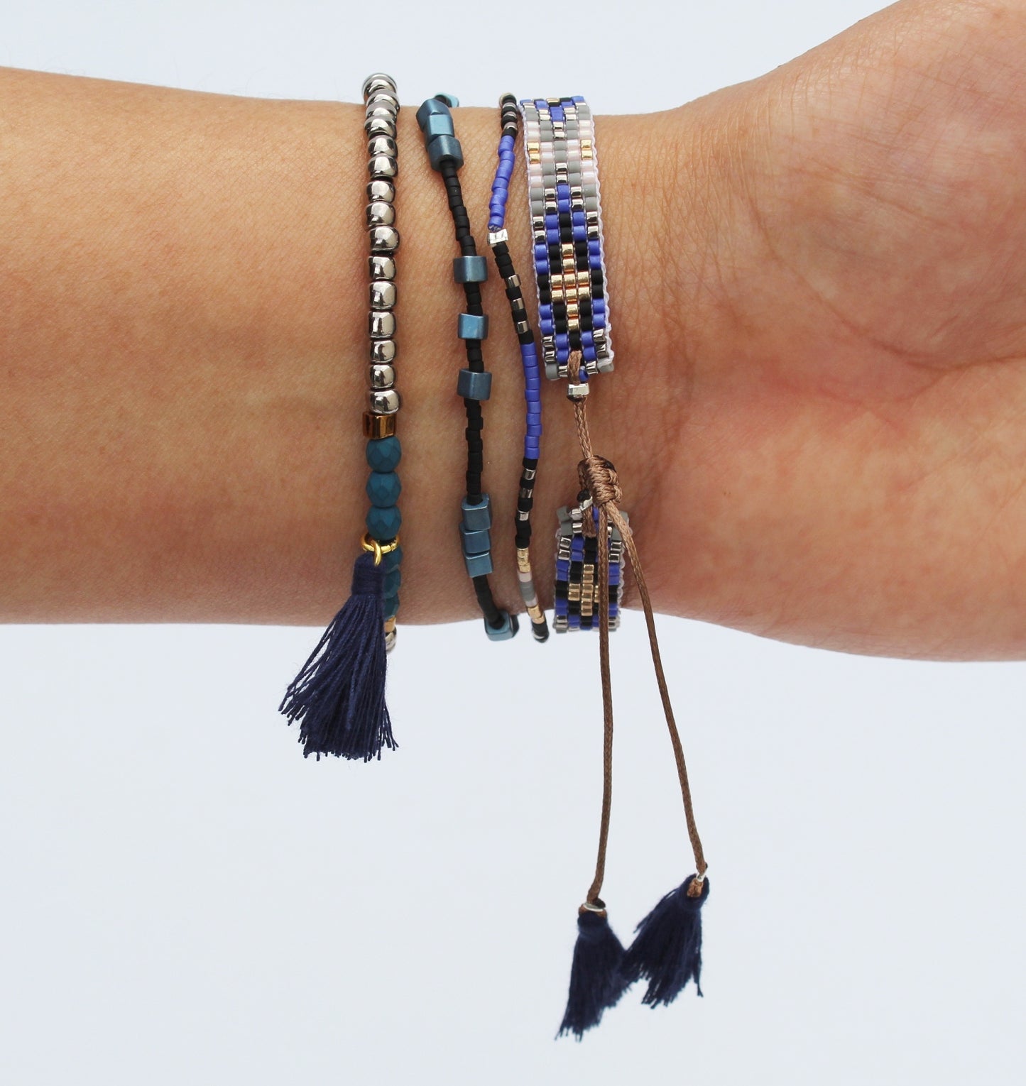 Boho Bracelet – Set of 4 BLUE