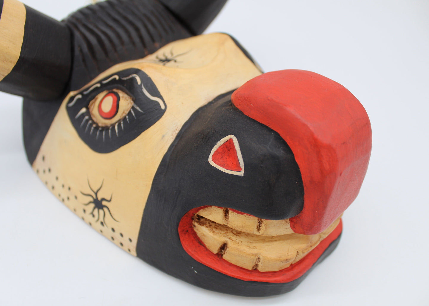 Handcarved Wooden Bull Mask