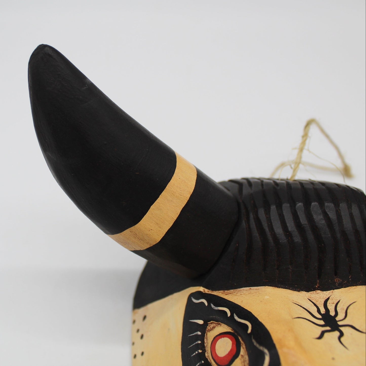 Handcarved Wooden Bull Mask