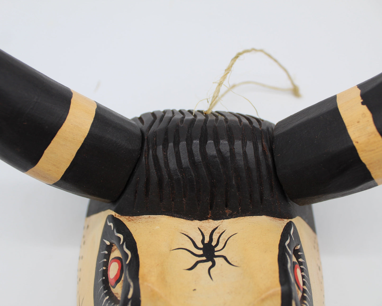 Handcarved Wooden Bull Mask