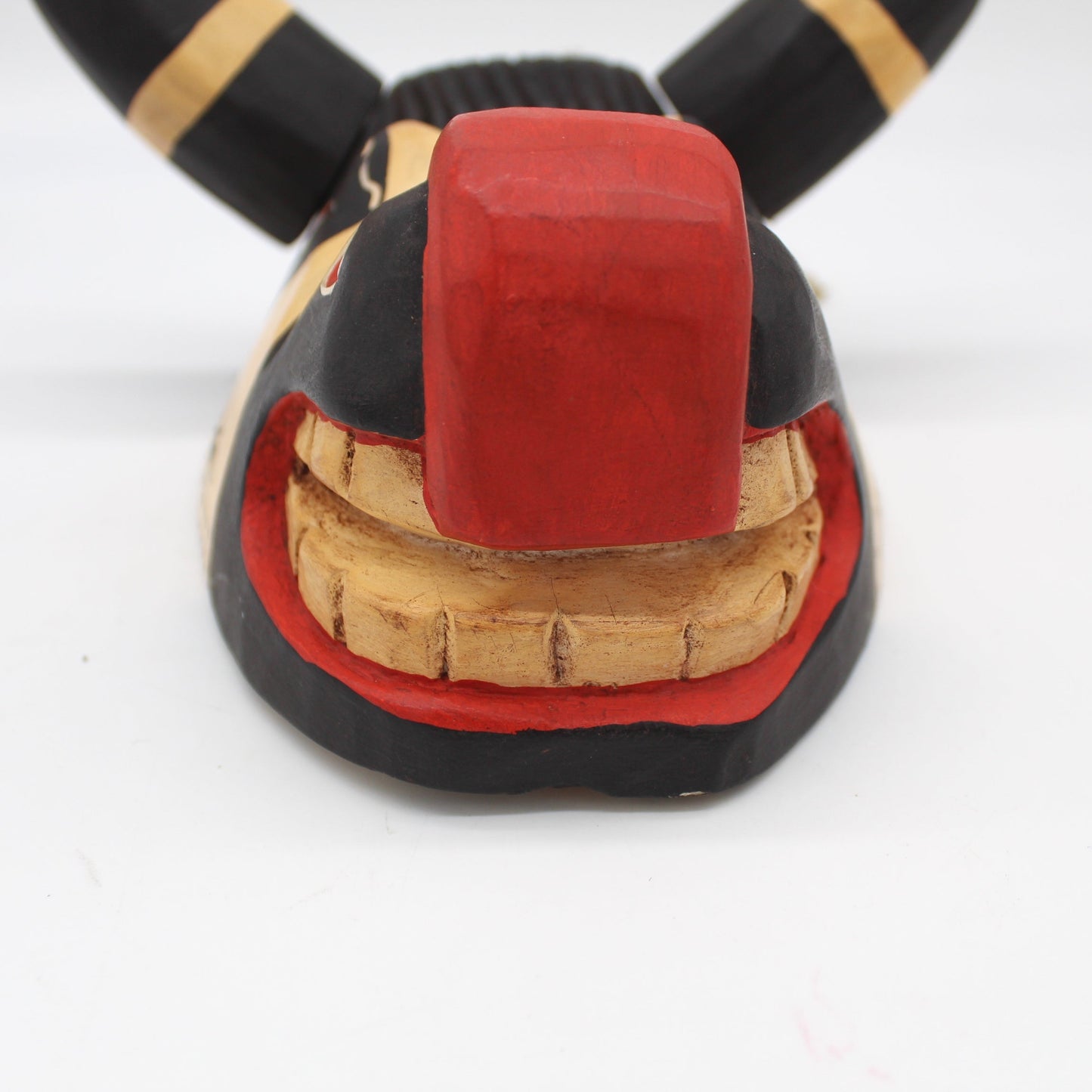 Handcarved Wooden Bull Mask