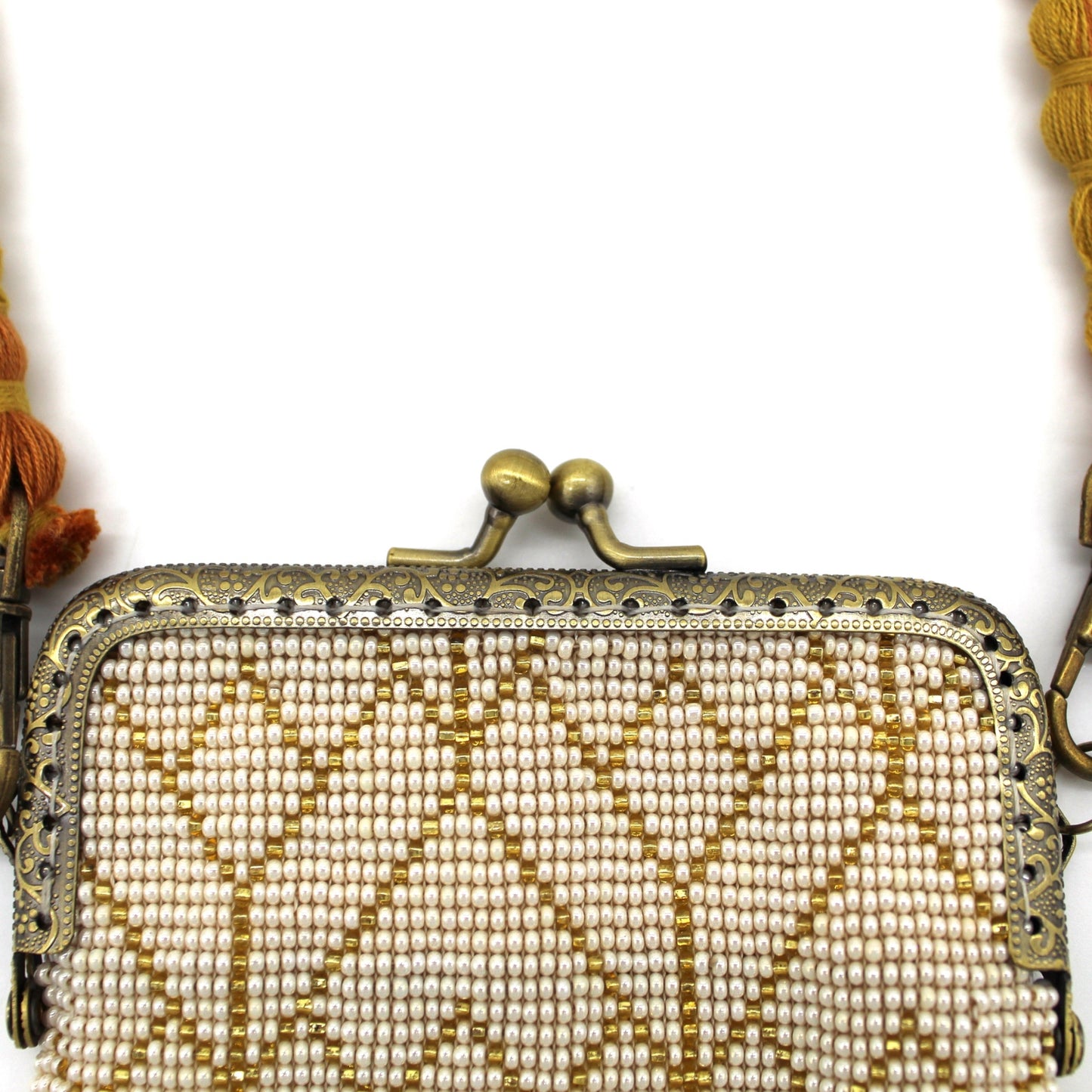 Glass Bead Cell Phone Crossbody Bag - DECO PEARL