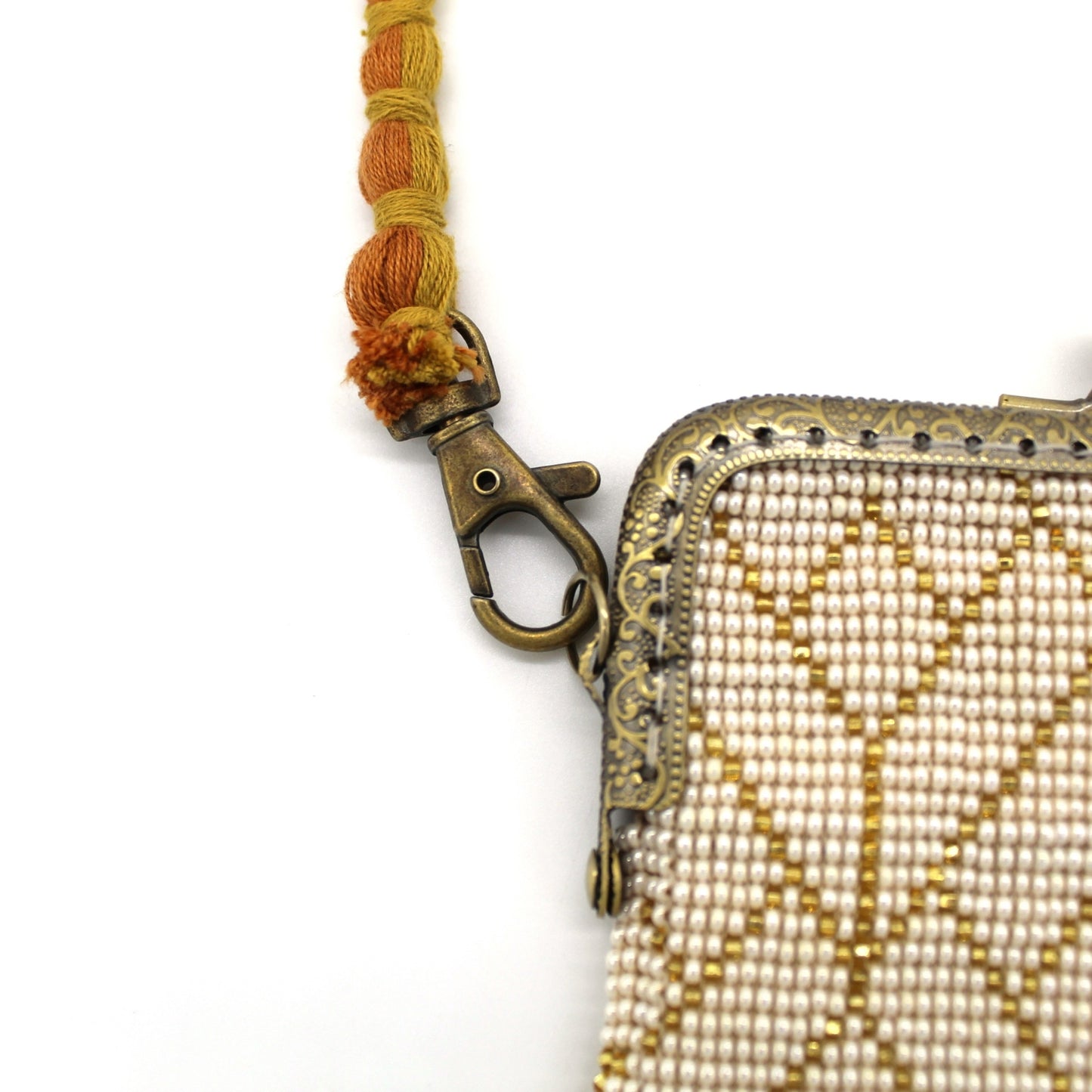 Glass Bead Cell Phone Crossbody Bag - DECO PEARL