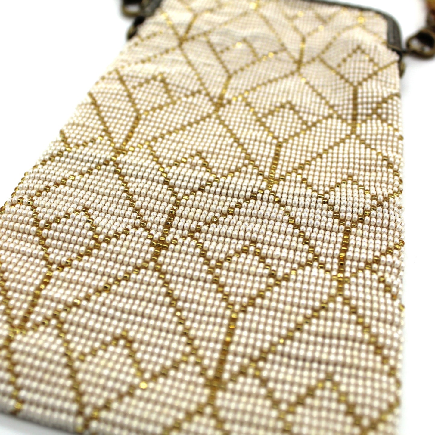 Glass Bead Cell Phone Crossbody Bag - DECO PEARL