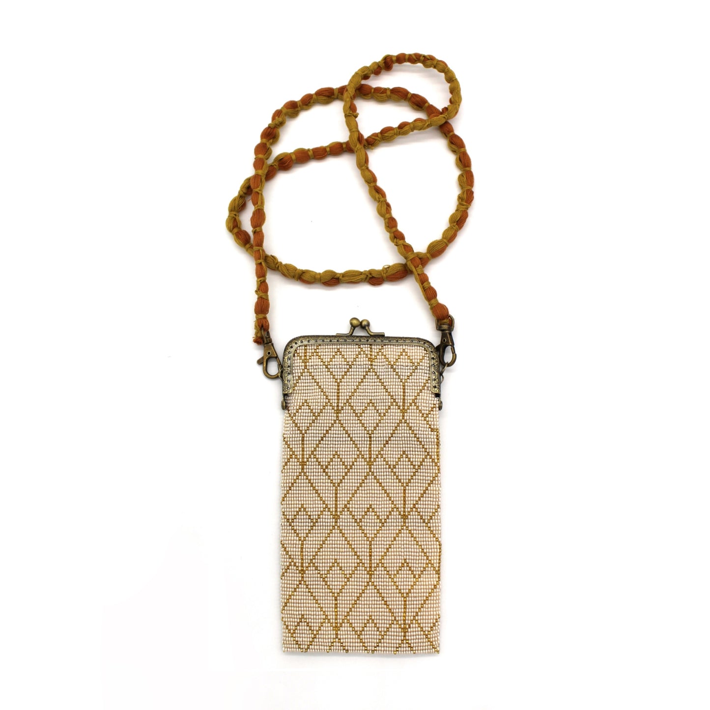 Glass Bead Cell Phone Crossbody Bag - DECO PEARL