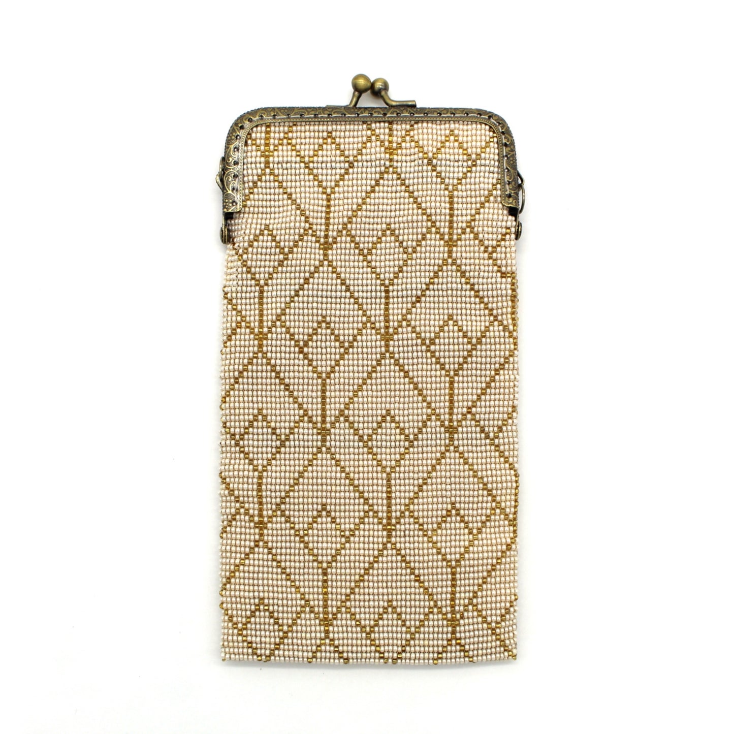 Glass Bead Cell Phone Crossbody Bag - DECO PEARL