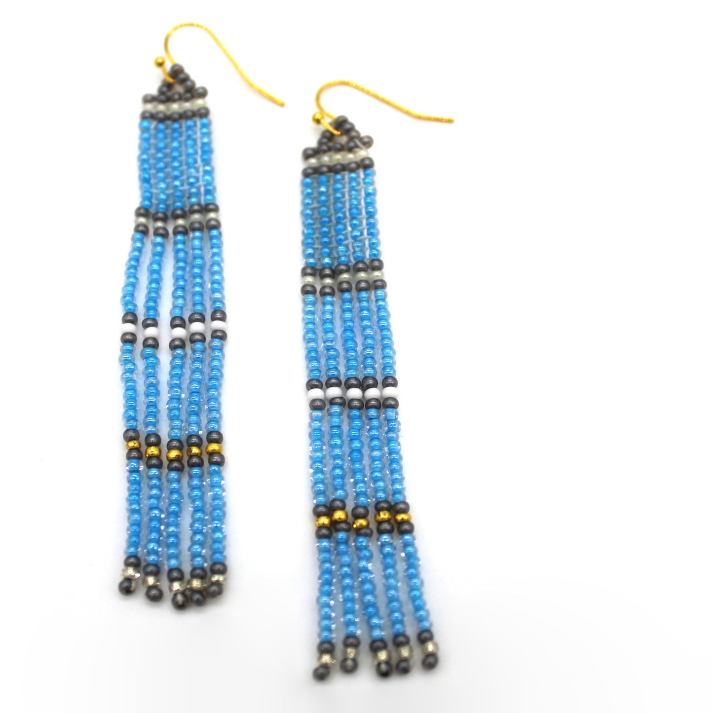 Parallel Line Earrings - BLUE JAY