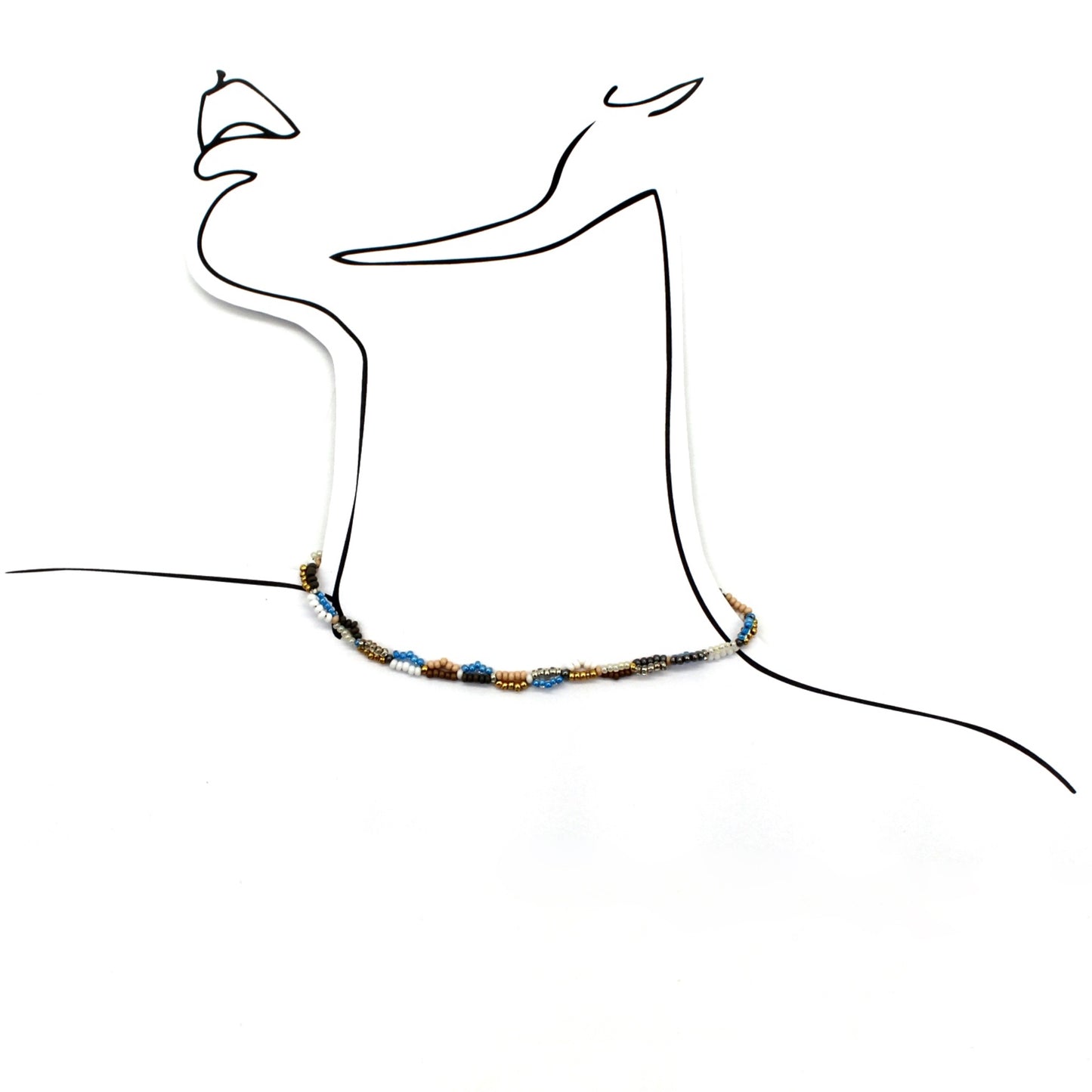 Twist  Necklace - BLUE JAY