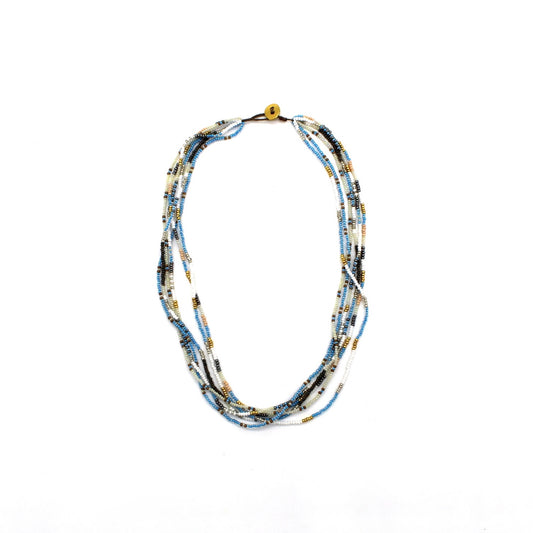 6 Strand Necklace - BLUE JAY