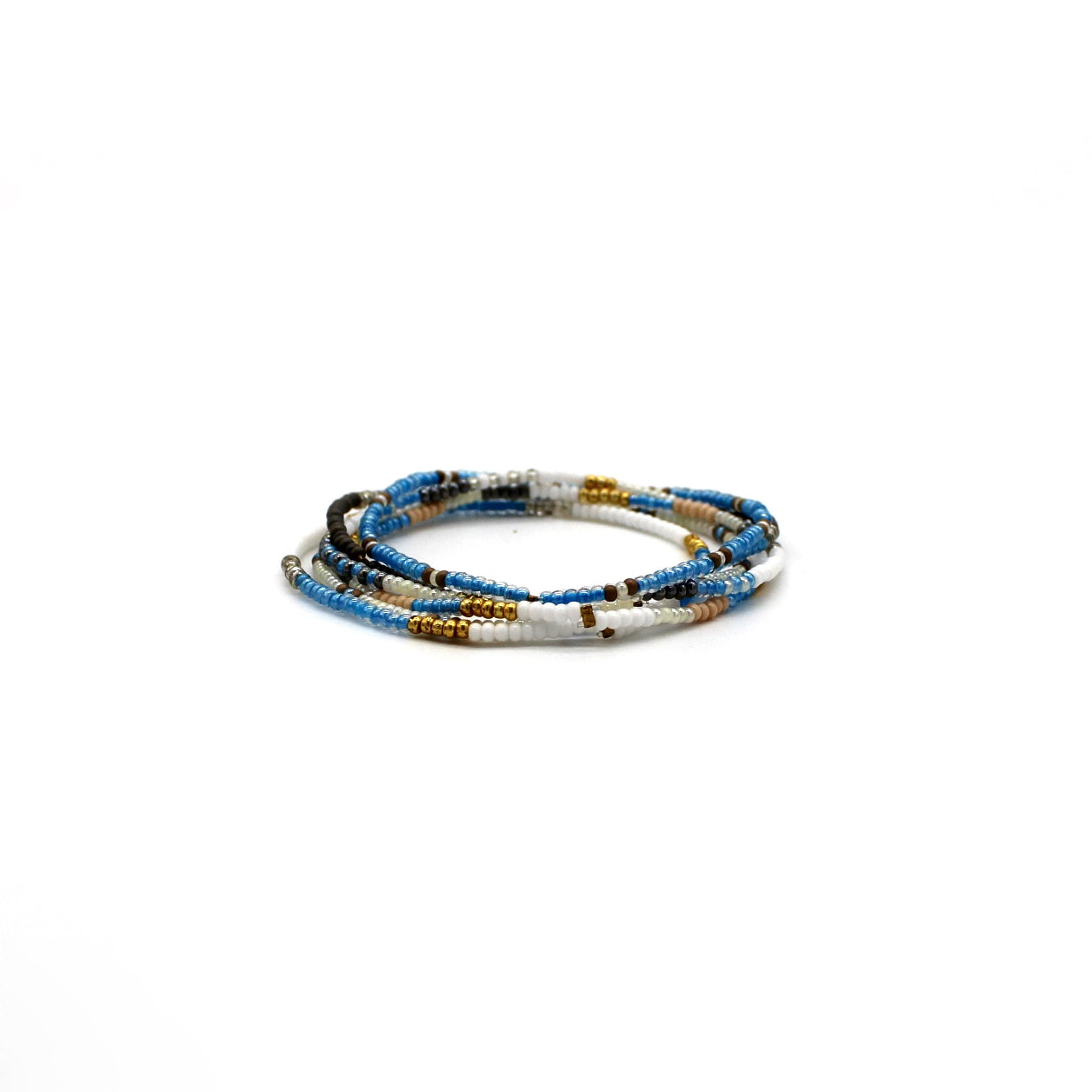 6 Strand Stretch Bracelet - BLUE JAY