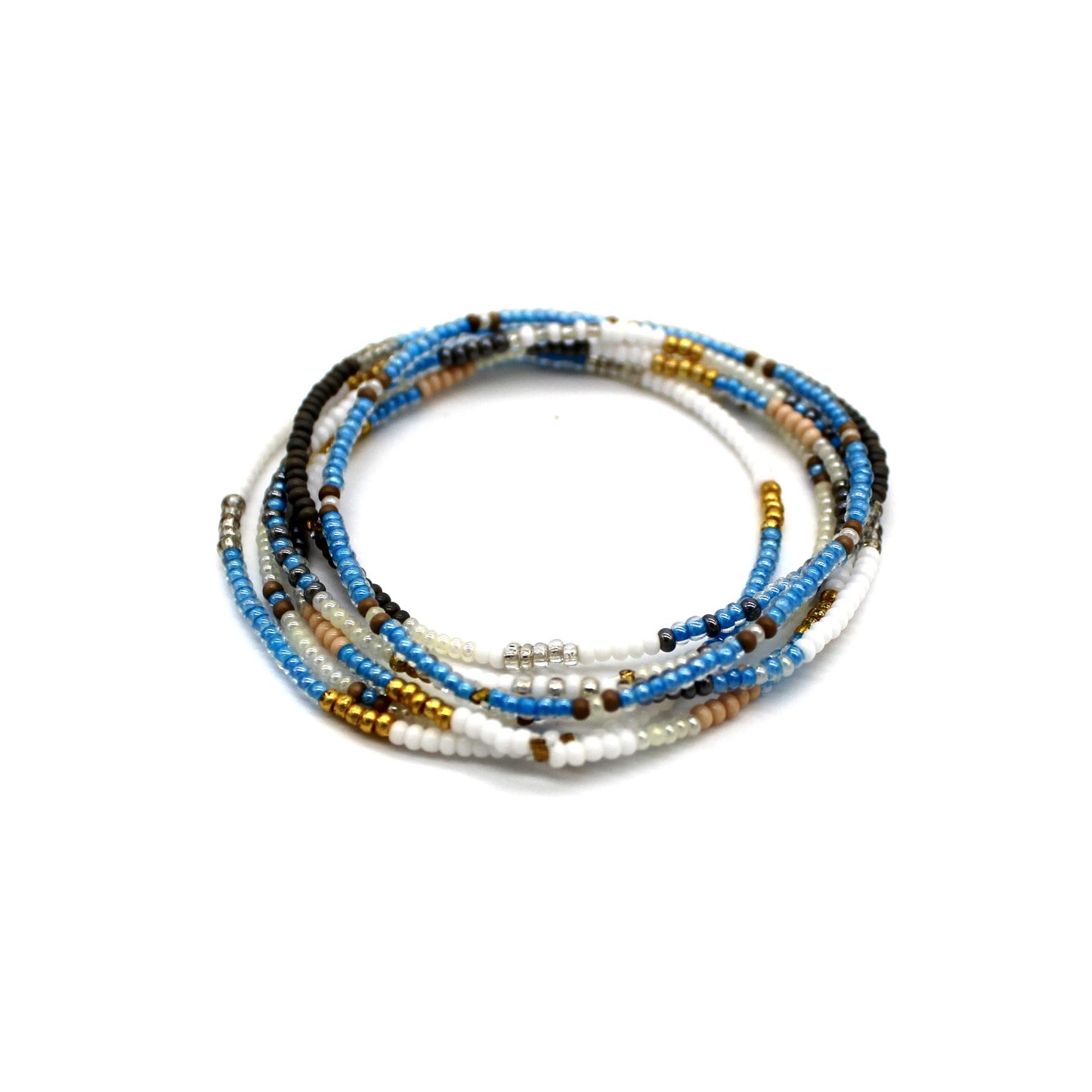 6 Strand Stretch Bracelet - BLUE JAY