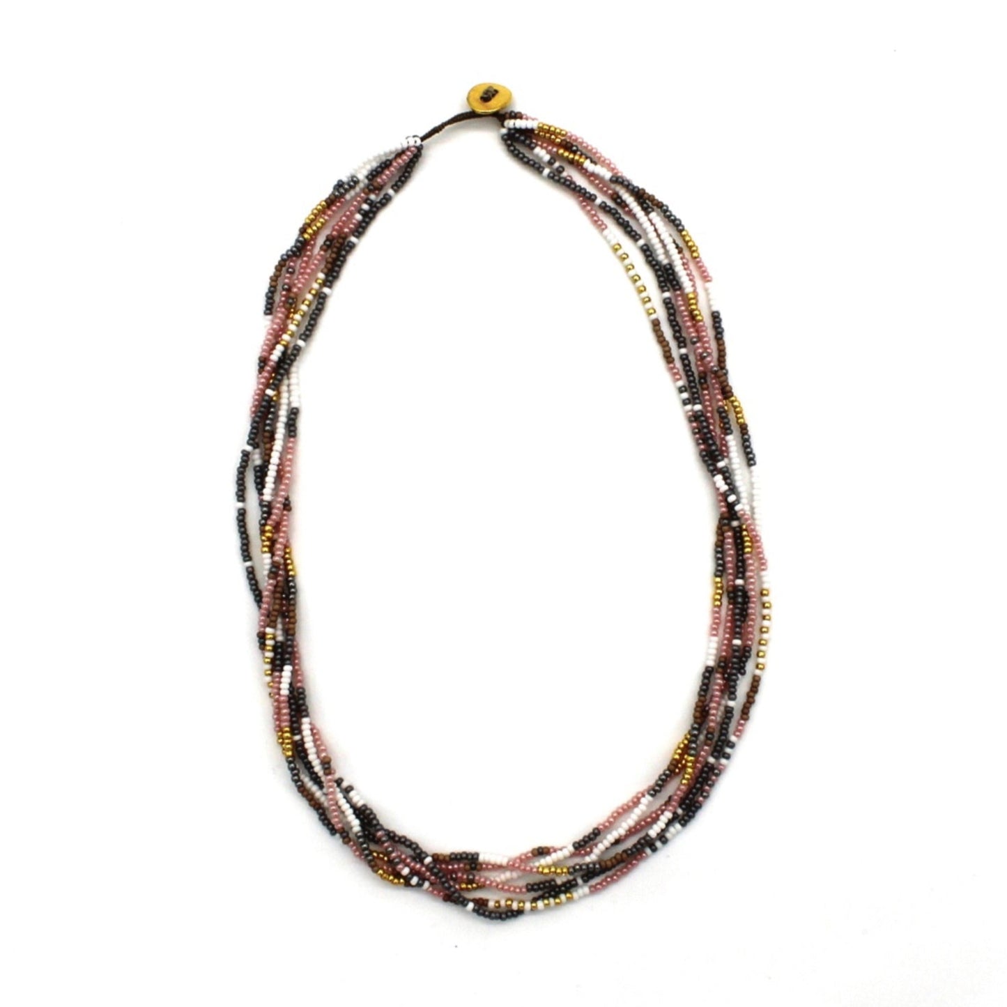 6 Strand Necklace -FLAMINGO