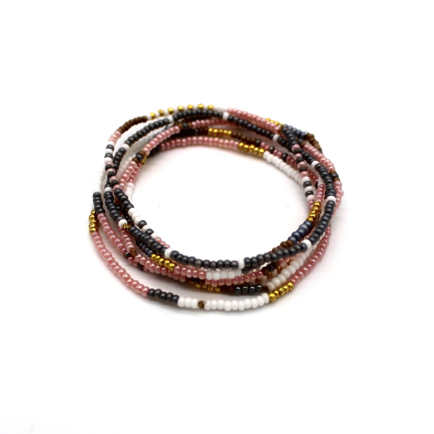 6 Strand Stretch Bracelet - FLAMINGO