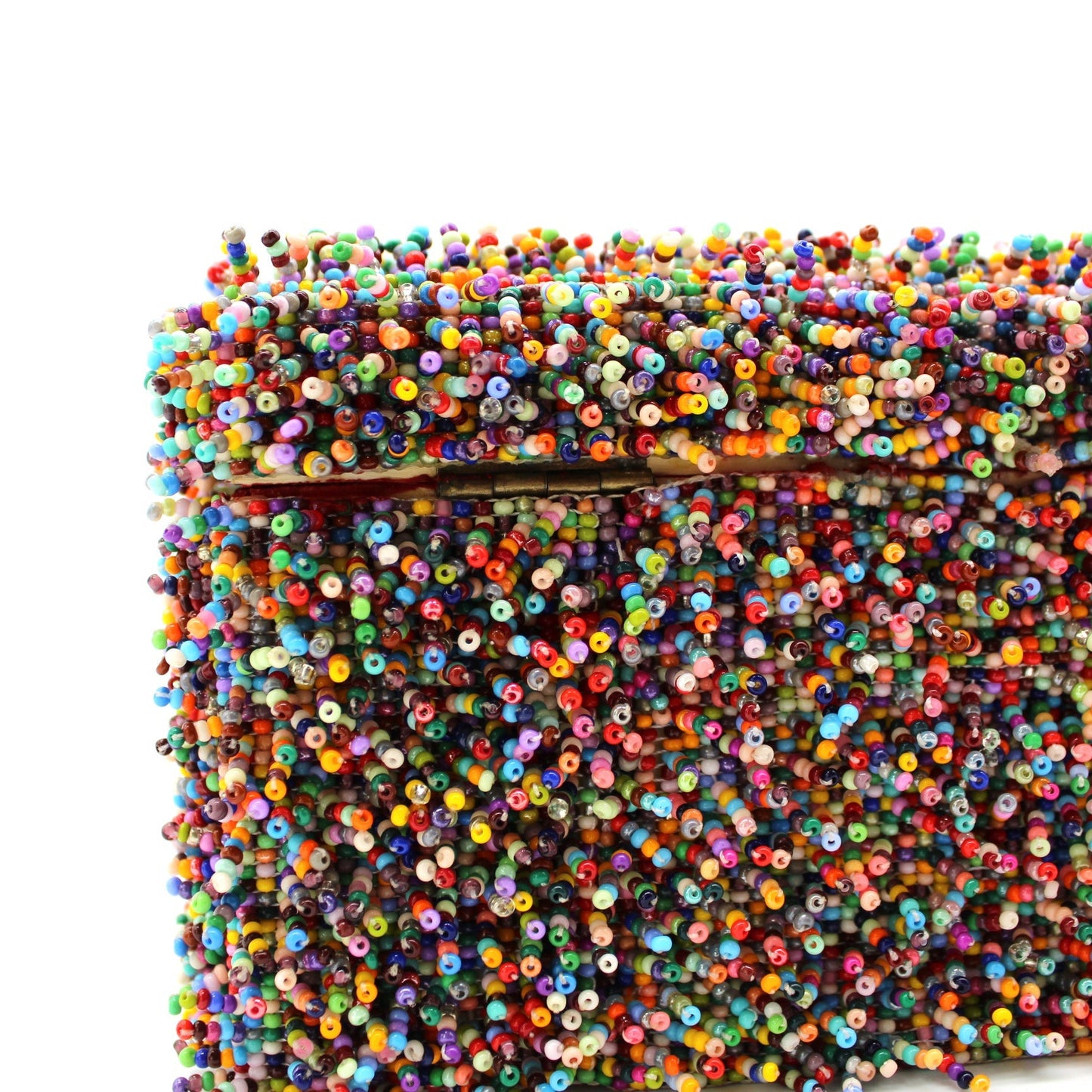 Handcrafted Box lined with Beads - Multicolor
