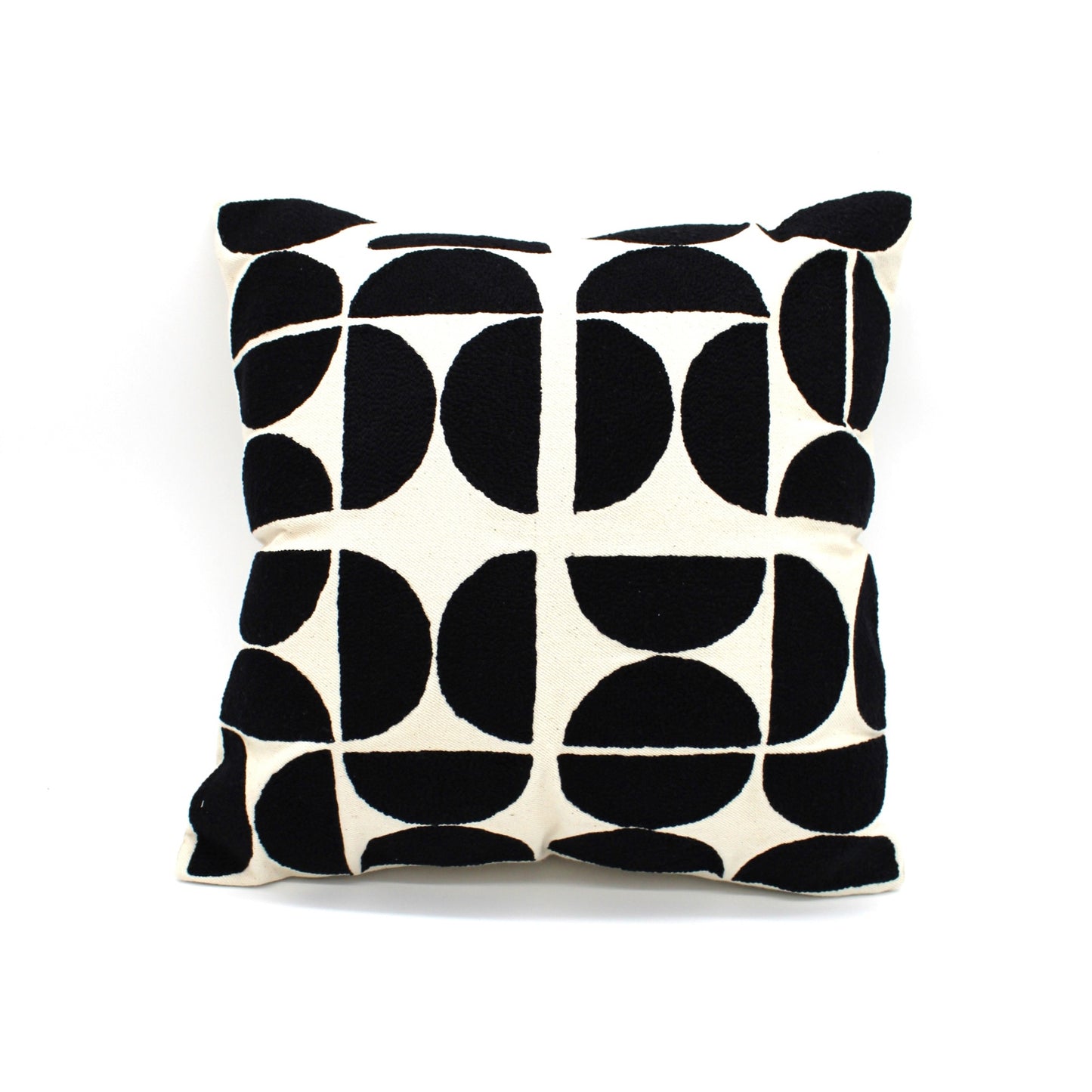 Punch needle Pillow cover - HOURGLASS BLACK