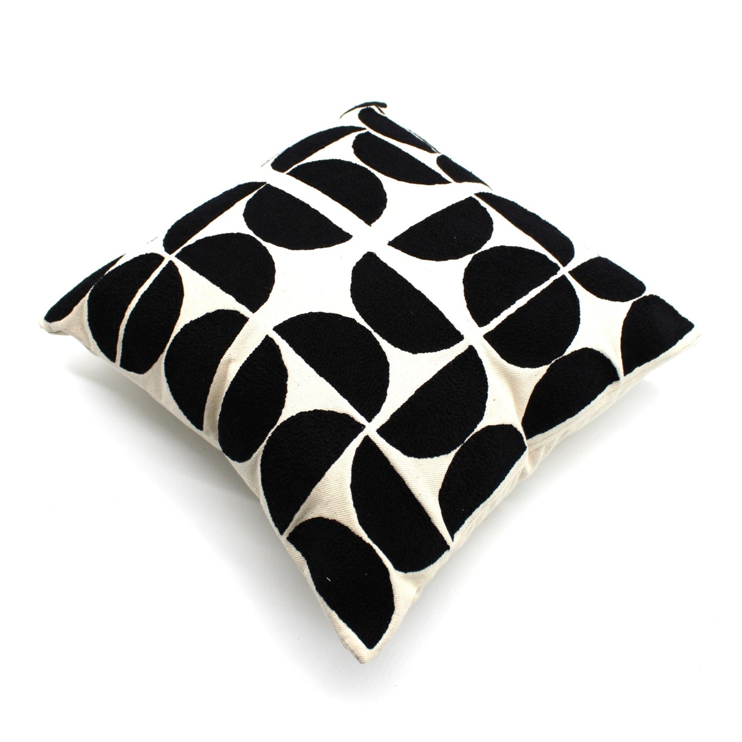 Punch needle Pillow cover - HOURGLASS BLACK