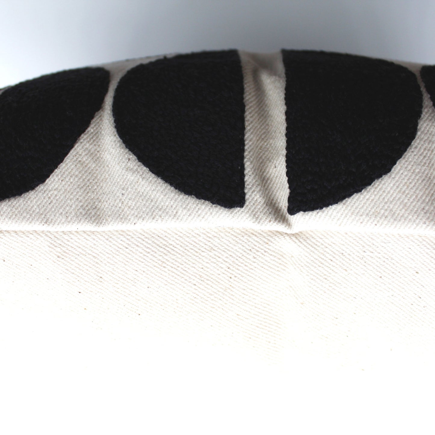 Punch needle Pillow cover - HOURGLASS BLACK