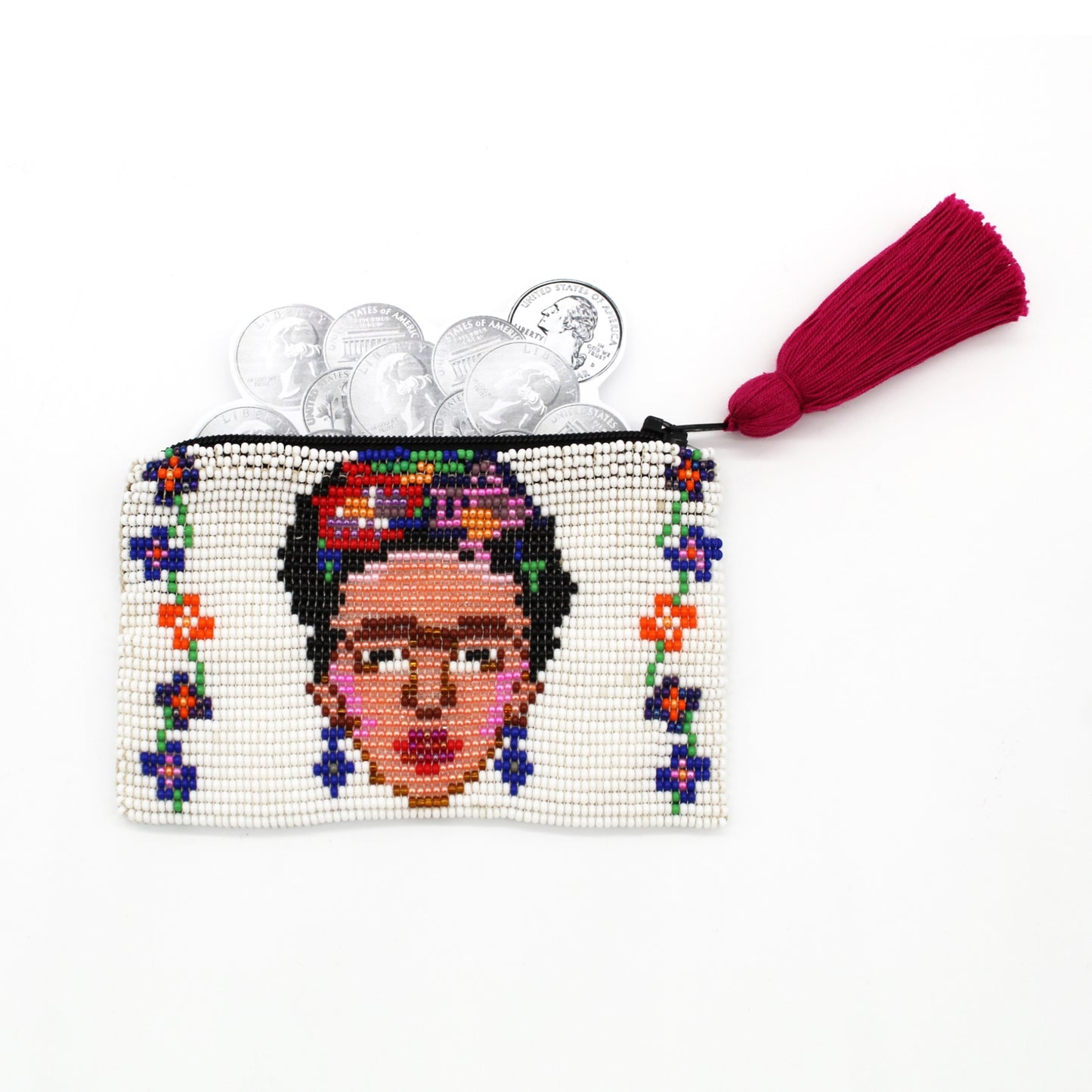 Frida Glass Bead Coin Purse