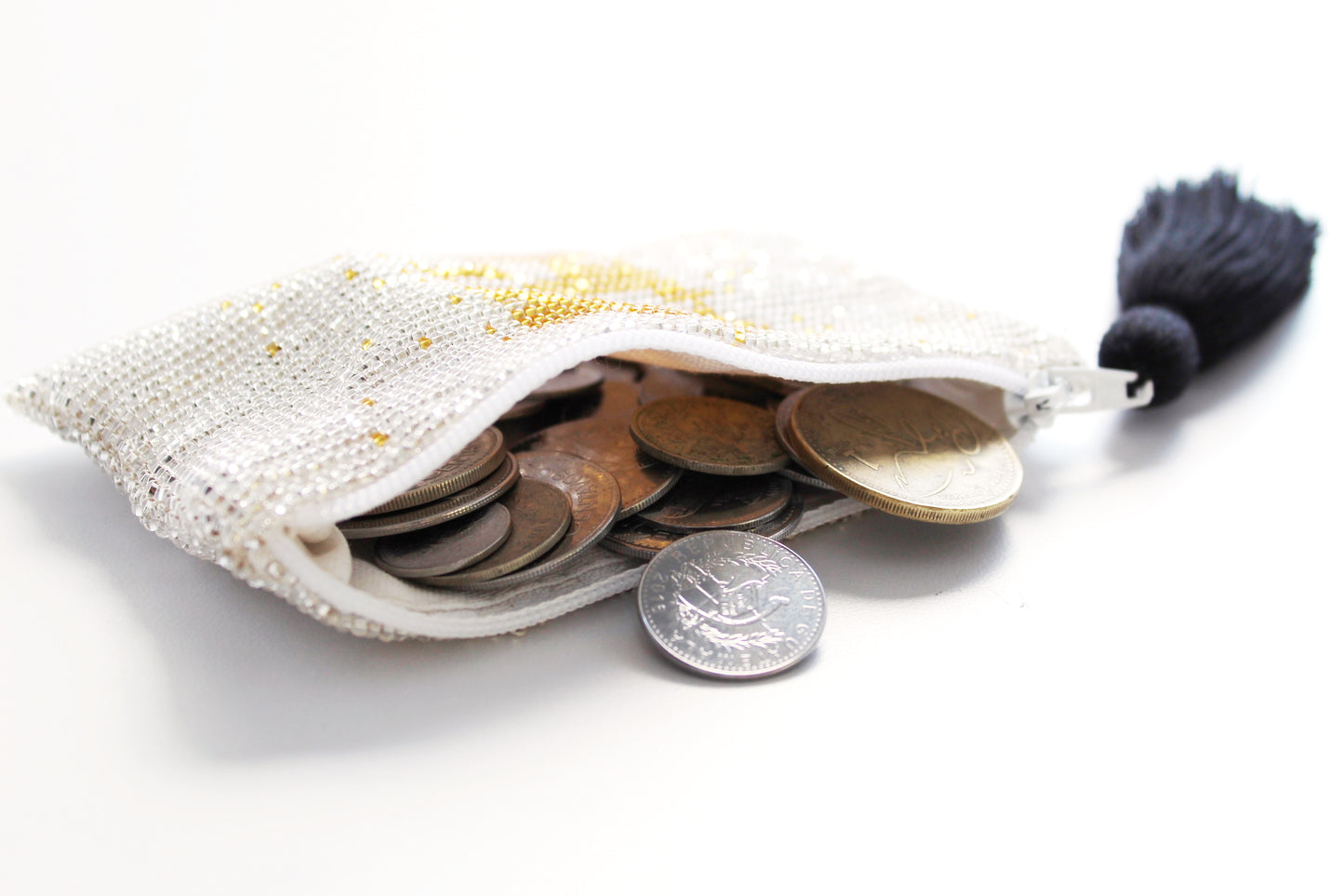 Frida Glass Bead Coin Purse