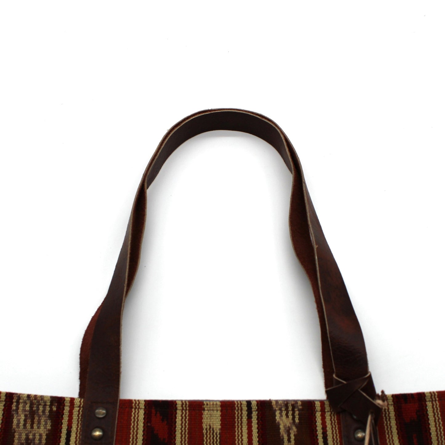 Tote BROWN & BRICK RED IKAT