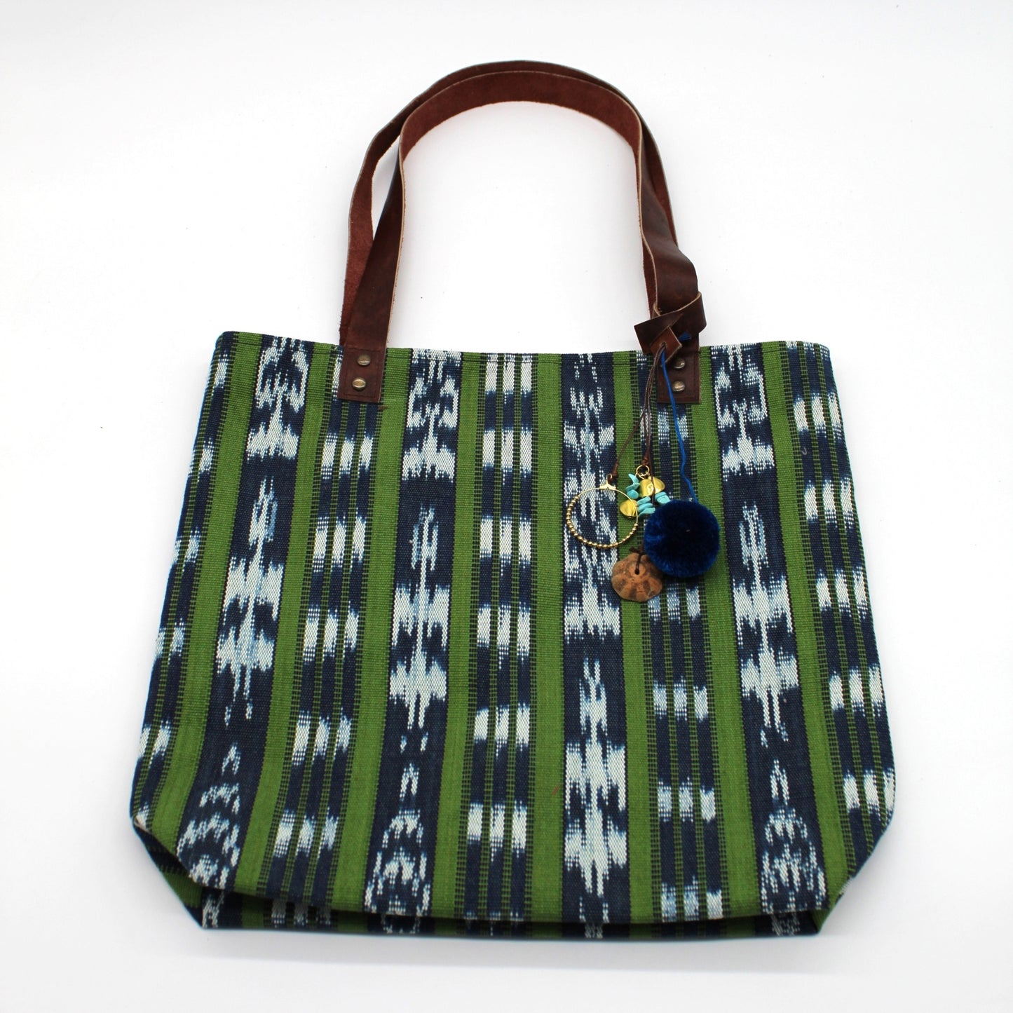 Tote GREEN & BLUE IKAT