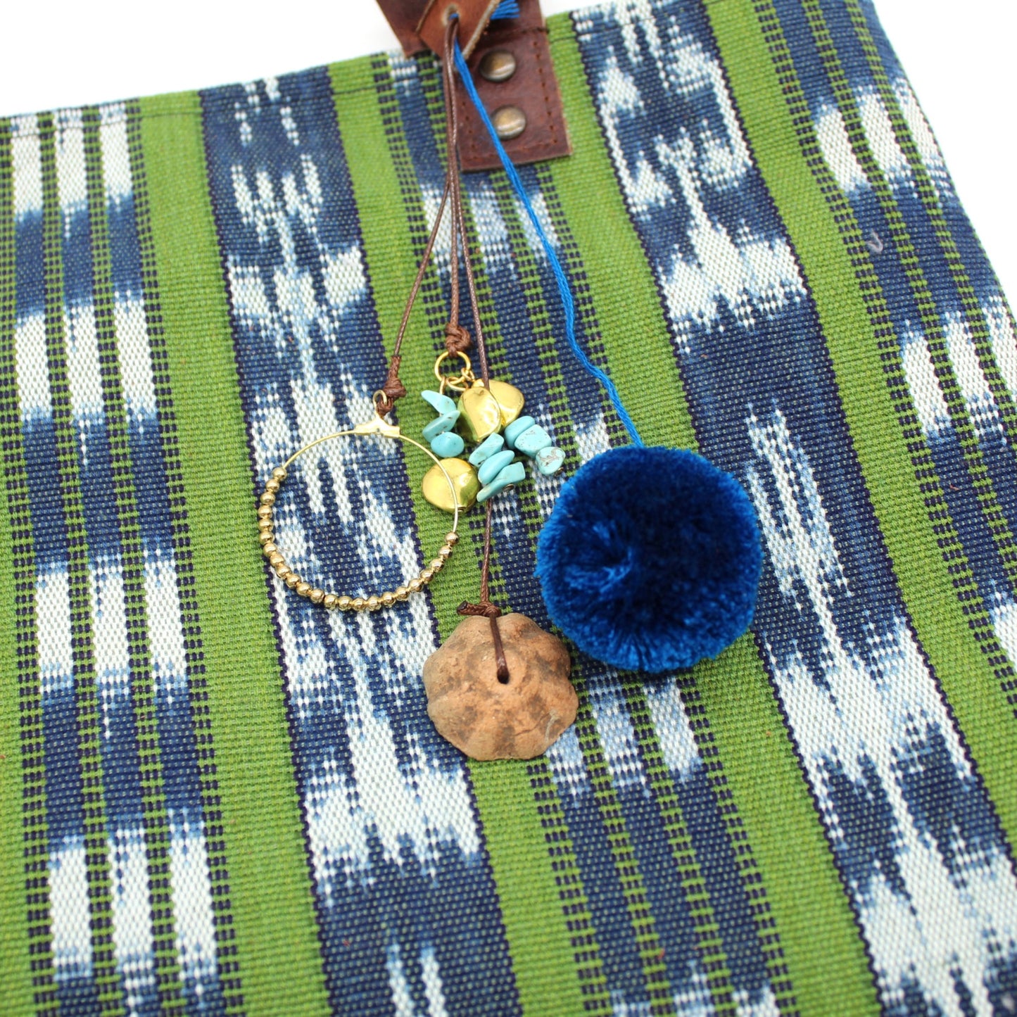 Tote GREEN & BLUE IKAT