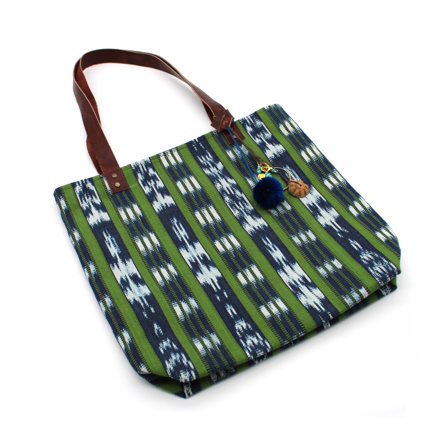 Tote GREEN & BLUE IKAT