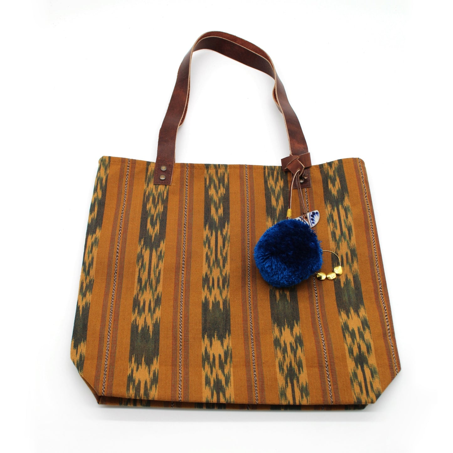 Tote BROWN & BLUE IKAT