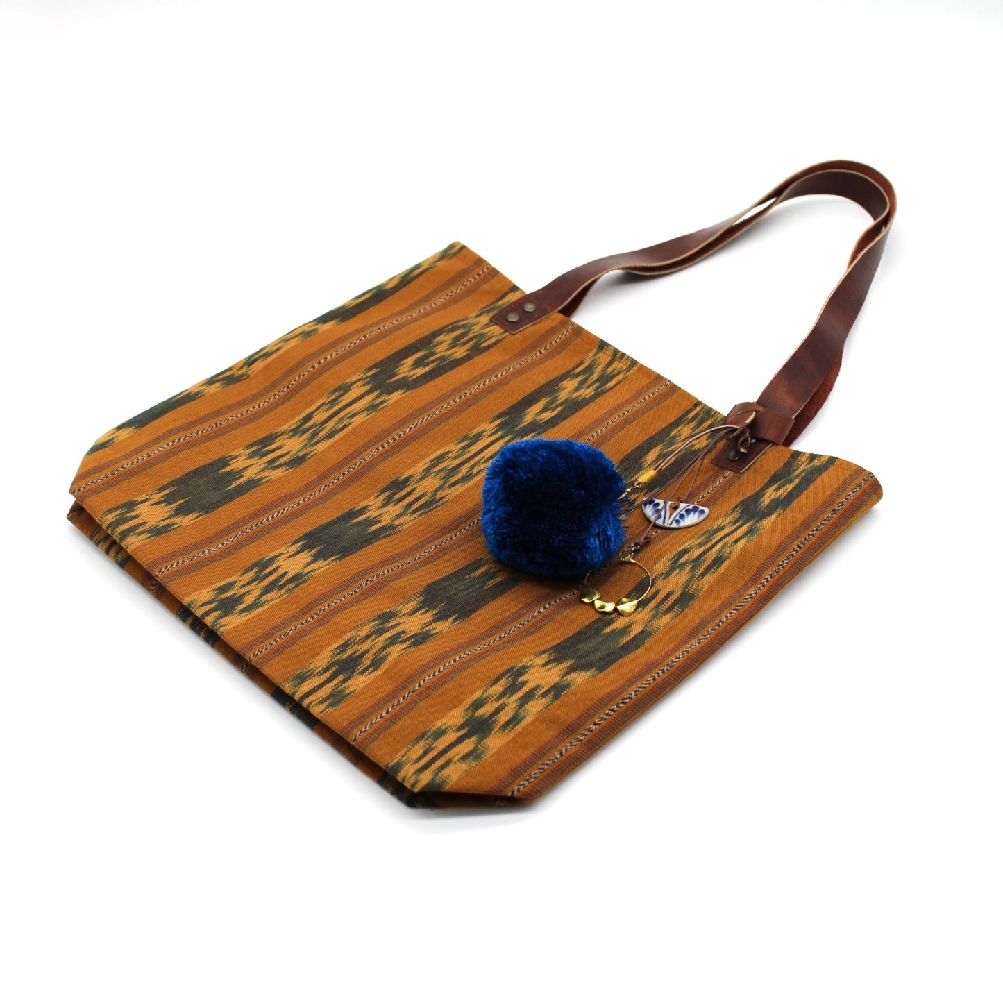 Tote BROWN & BLUE IKAT