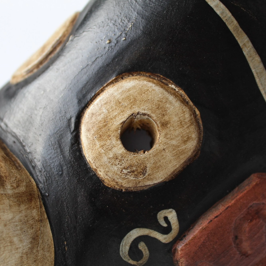 Handcarved Wooden Stick-out Tongue Monkey Mask