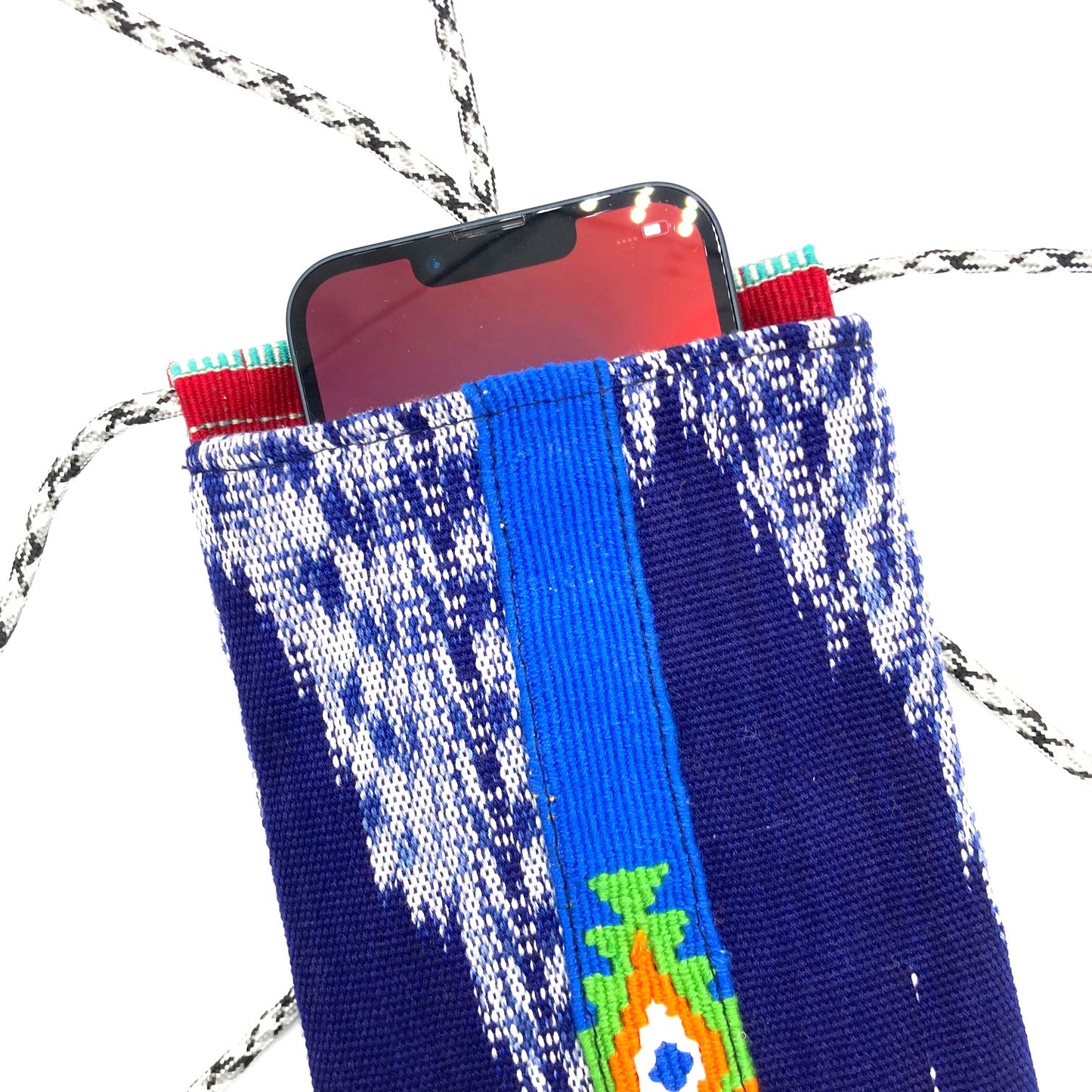 Pocket On a String Blue Ikat