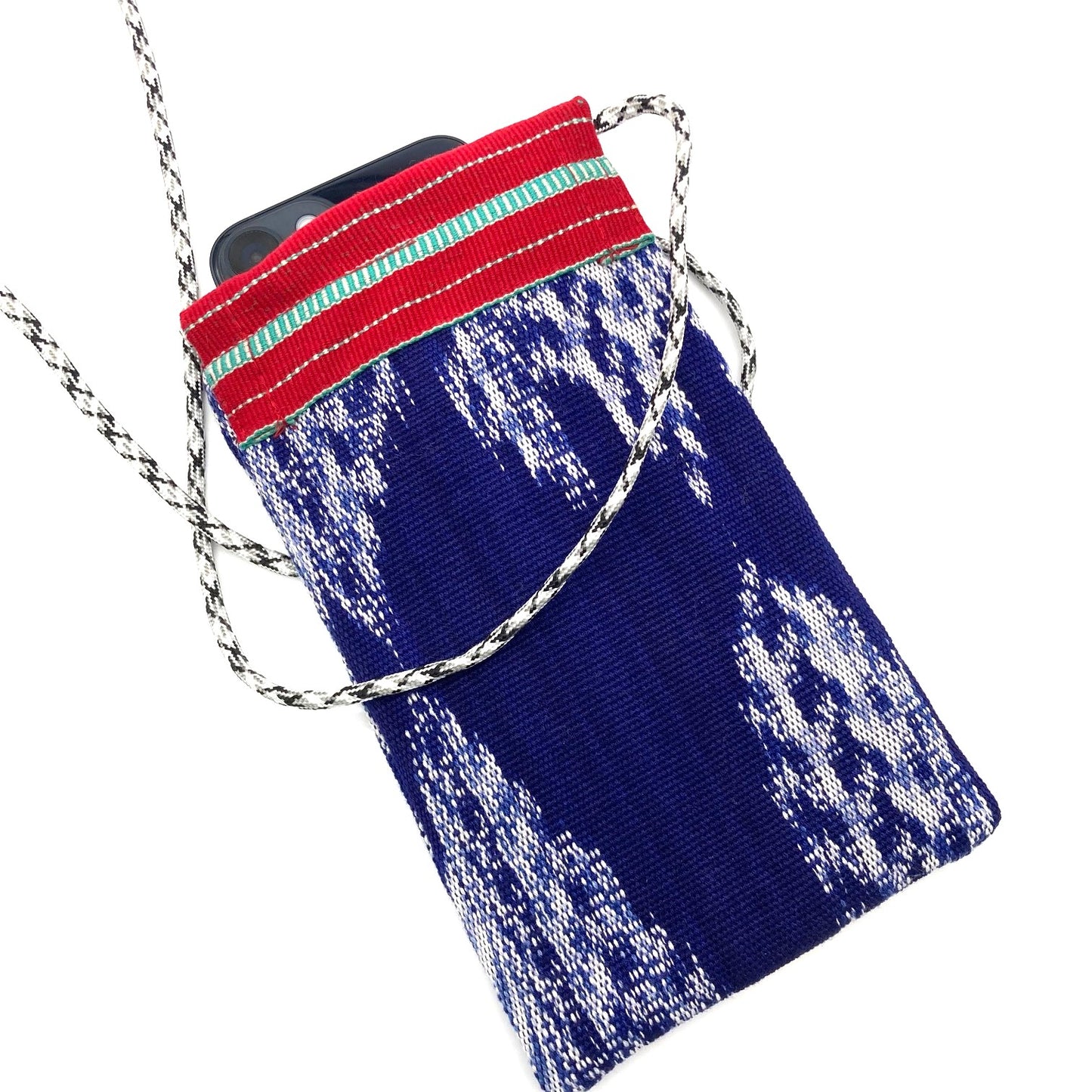 Pocket On a String Blue Ikat