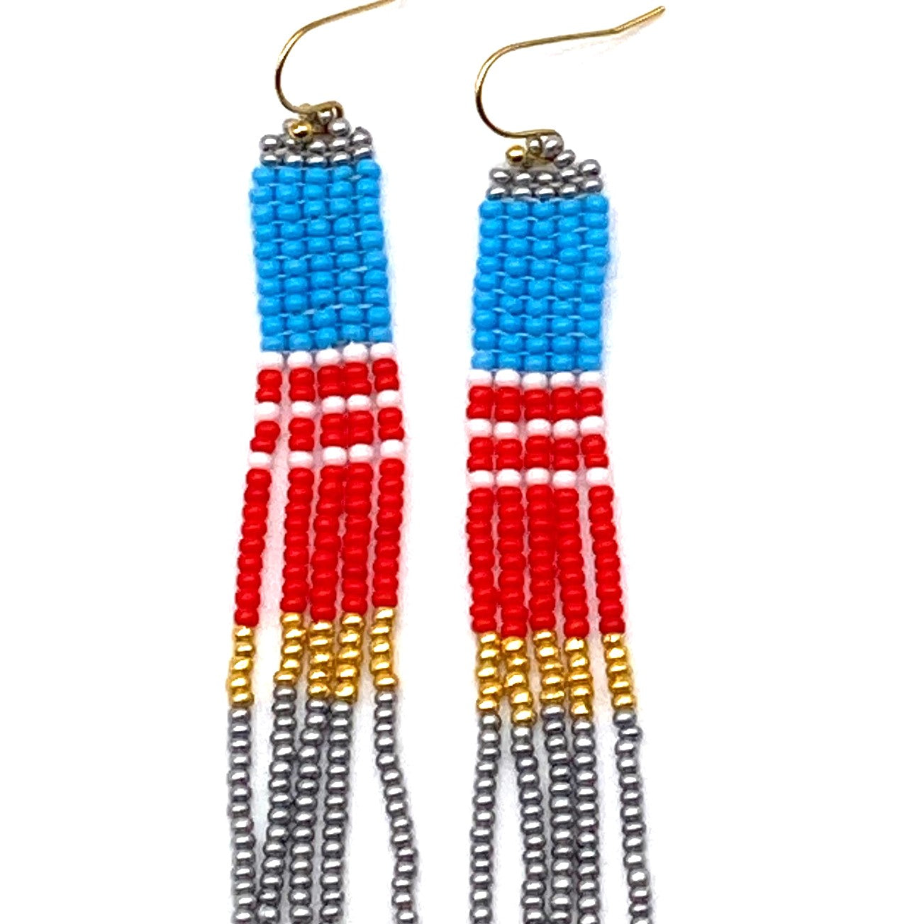 Color Block Earrings - Parakeet