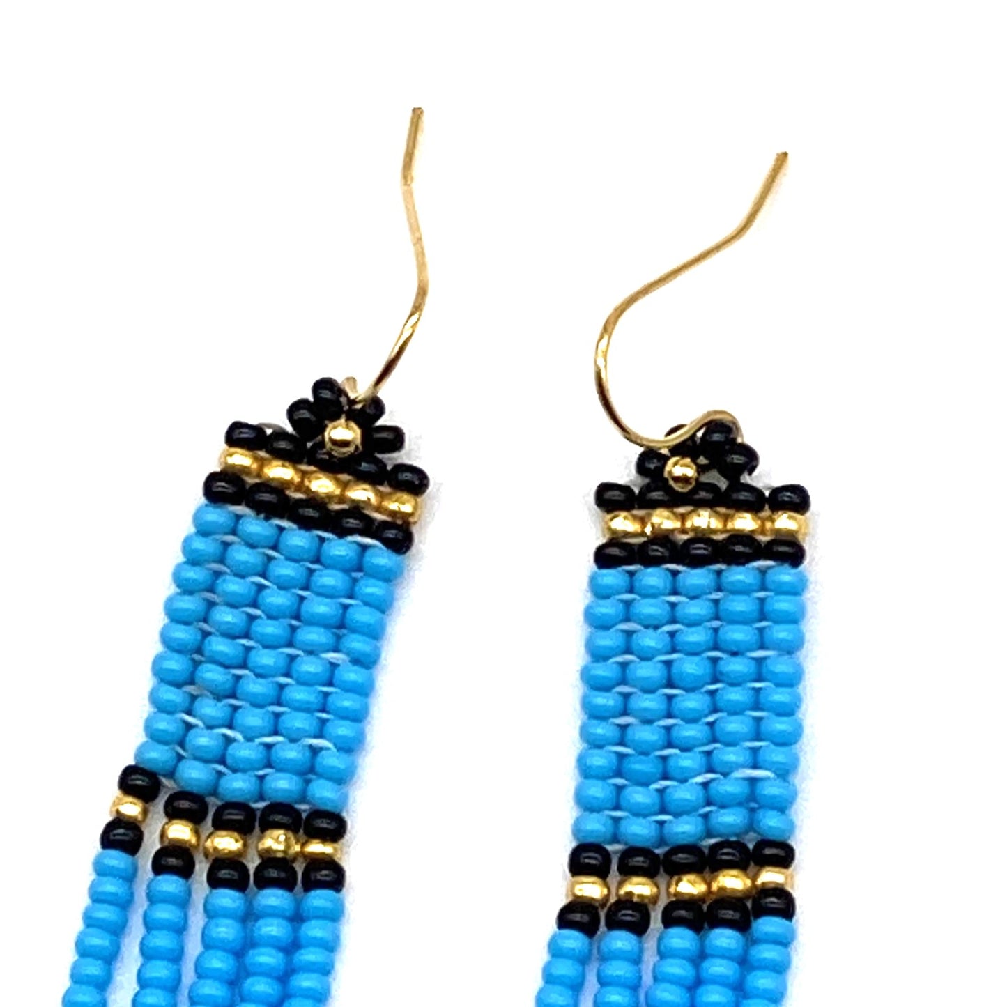 Parallel Line Earrings - Parakeet