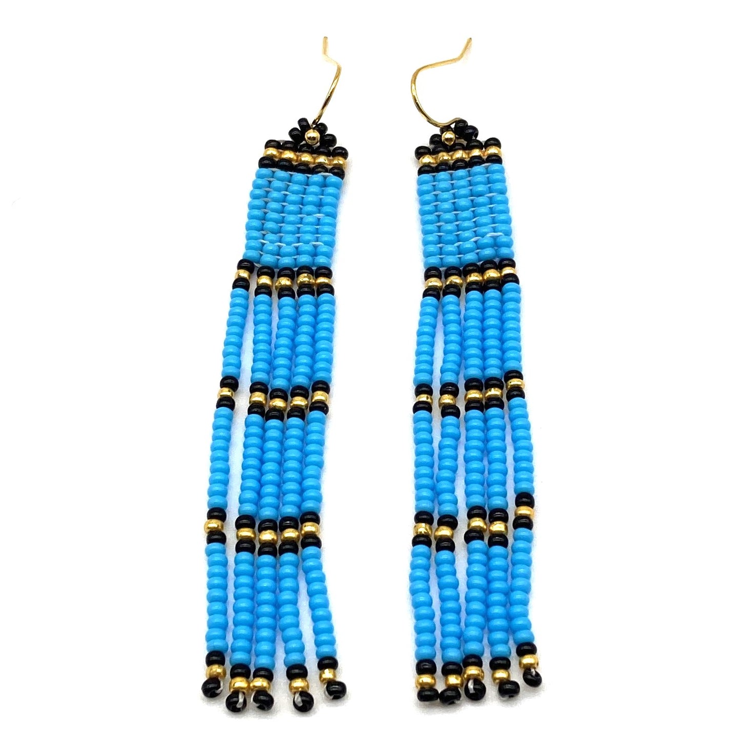 Parallel Line Earrings - Parakeet