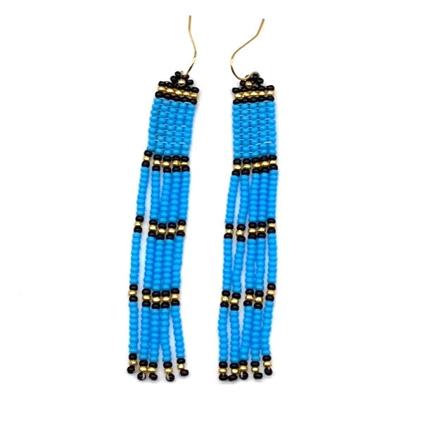 Parallel Line Earrings - Parakeet