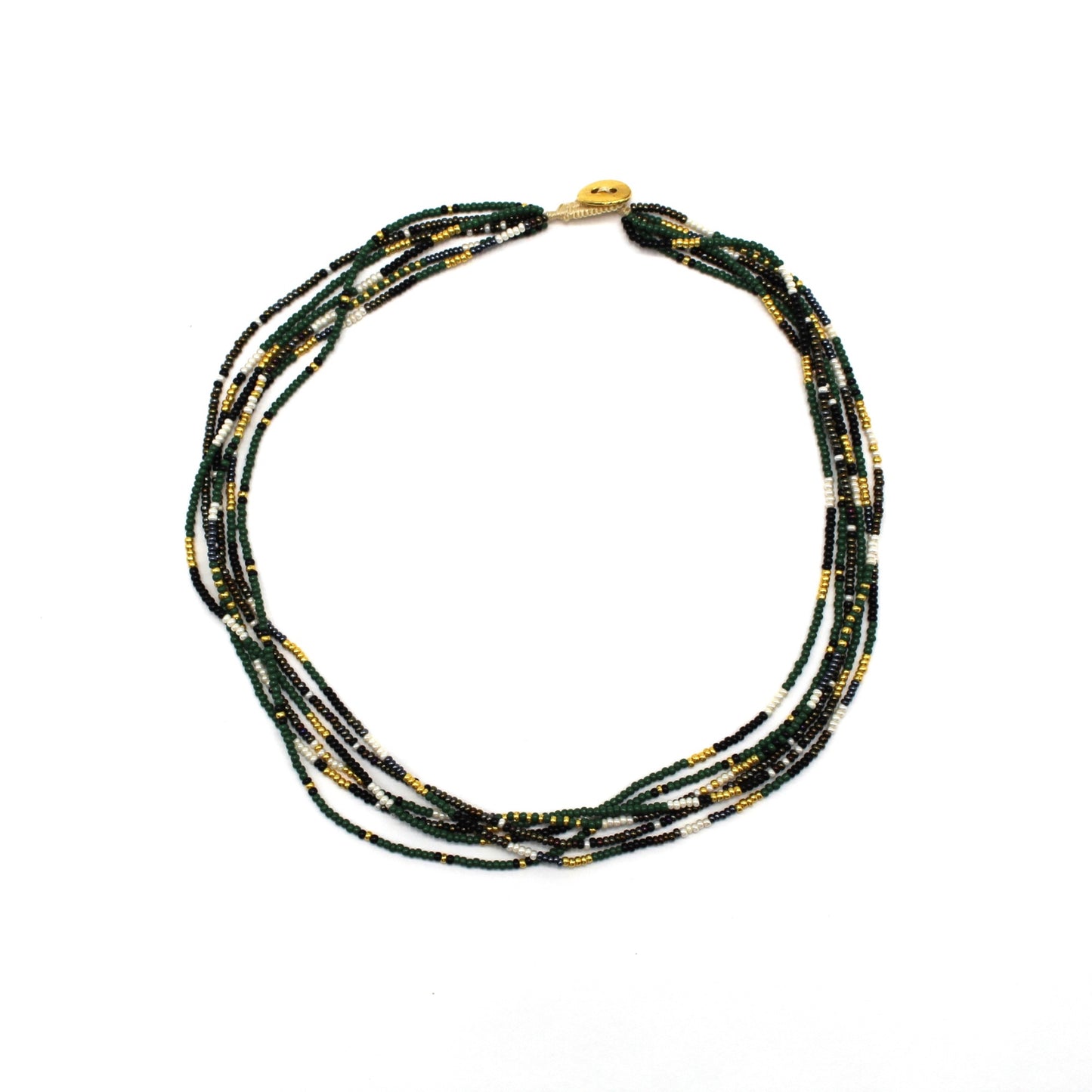 6 Strand Necklace - Quetzal