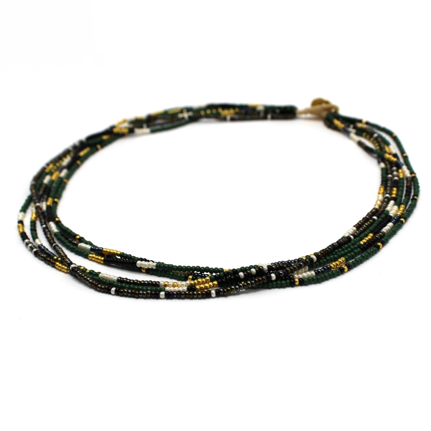 6 Strand Necklace - Quetzal