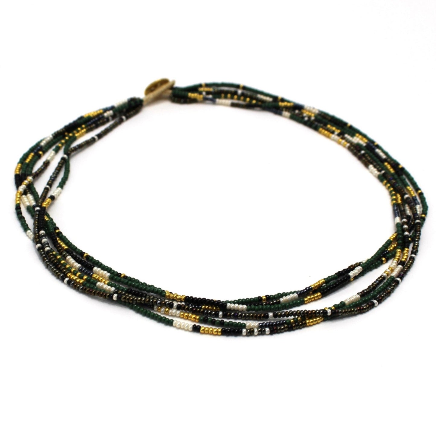 6 Strand Necklace - Quetzal