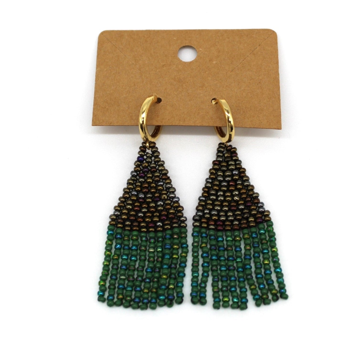 Triangle Earrings - Quetzal