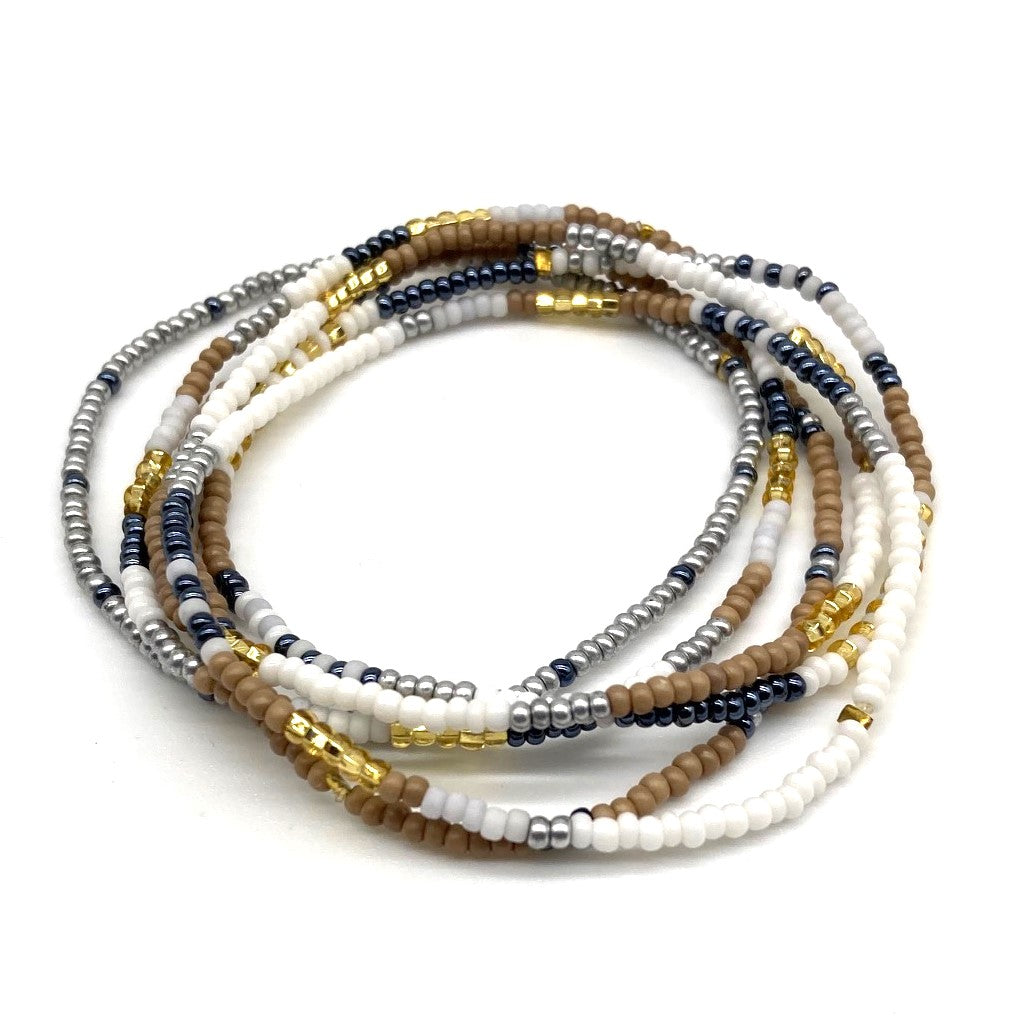 6 Strand Stretch Bracelet - Sandpiper