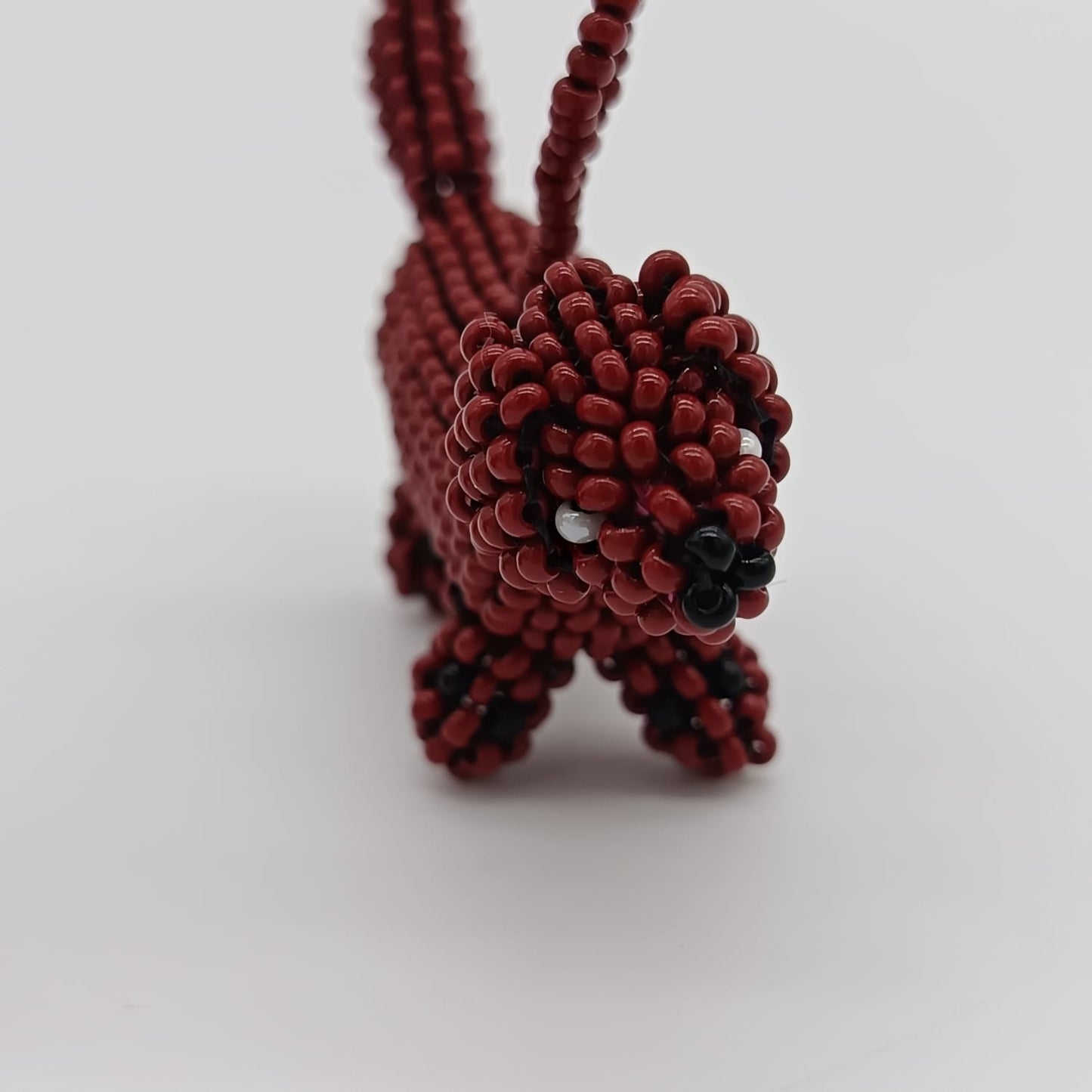 Bag charm - Beaded DACHSHUND